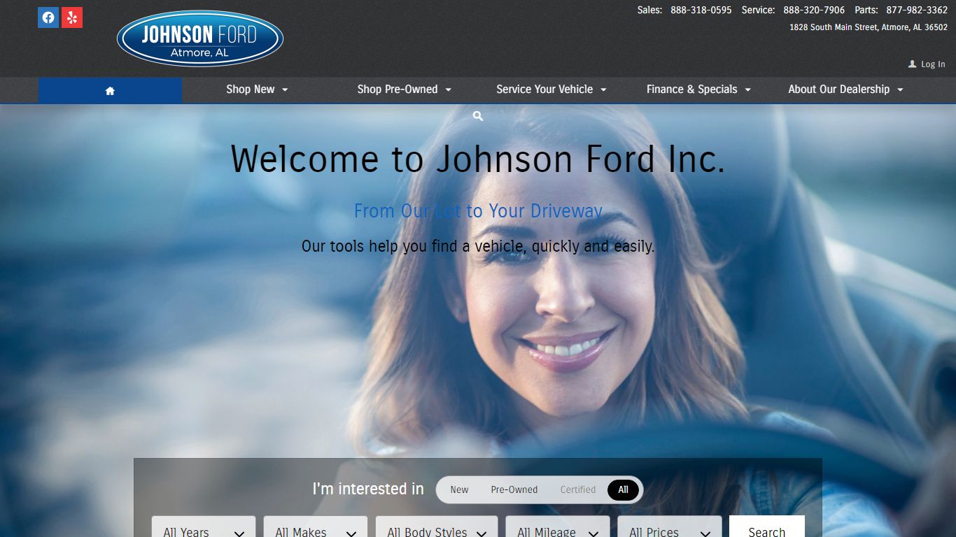 Johnson Ford, Inc. Ford Dealership in Atmore, Alabama
